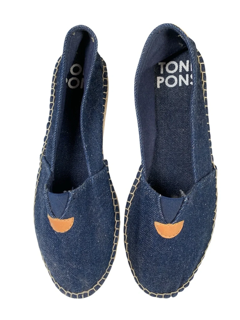 Toni Pons Denim Espadrilles Handstitched Slip On Flats EU 39 US 8